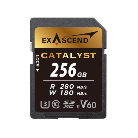 EX256GSDV60 Exascend 256 GB SDXC SD Card, Class 10, UHS-II (U3), V60
