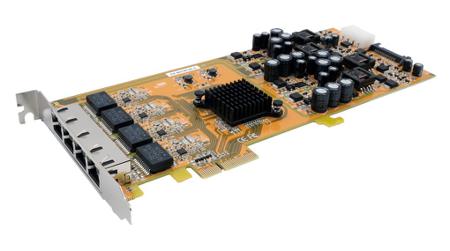 EX-6074POE-2 Exsys 4 Port PCIe RJ45 Network Card, 10/100/1000Mbit/s