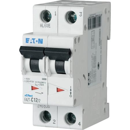 240829-FAZT-B16-2 Eaton xEffect FAZ MCB, 2P, 16A Curve B, 440V AC, 60V DC, 7.5 kA Breaking Capacity