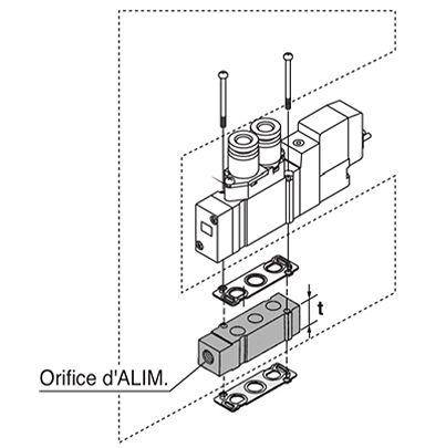 SY3000-38-20A-Q SMC SY3000 Spacer,