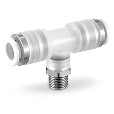 KPGT10-00 SMC KPG Series Union Tee, 10 mm to 10 mm, Tube-to-Tube Connection Style,