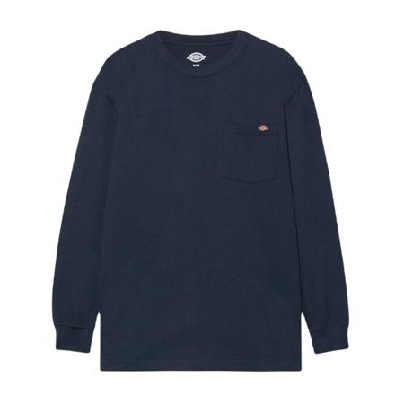 DK0WL450DNX1 Dickies Navy Cotton Long Sleeve T-Shirt, UK- XL, EUR- XL