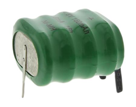 525-811 RS PRO 4/V 160H 4.8V NiMH Button Rechargeable Battery, 160mAh