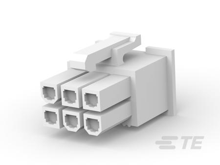 1969597-6 TE Connectivity VAL-U-LOK Series Cable PCB Header, 6 Contact(s), 4.2 mm Pitch, 2 Row, Unshrouded