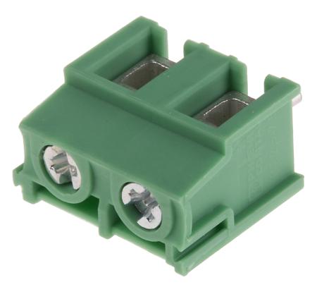 1988105 Phoenix Contact PT 2.5/2-7.5-H Series PCB Terminal Block, 7.5mm Pitch, Through Hole Mount, Screw Termination