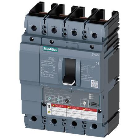 3VA6140-5HL41-2AA0 Siemens, SENTRON MCCB Molded Case Circuit Breaker 4P 40A, Breaking Capacity 35 kA, Fixed Mount