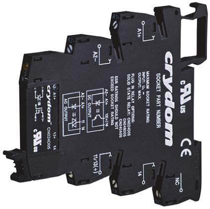 DRA-CN048D24 Sensata Crydom Solid State Interface Relay, 30 V dc Control, 0.1 A Load, DIN Rail Mount