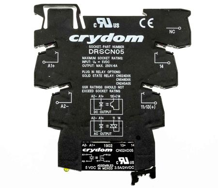 DRA-CN024D05 Sensata Crydom Solid State Interface Relay, 12 V dc Control, 3.5 A Load, DIN Rail Mount
