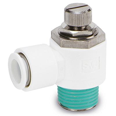 AS2201F-02-06W2 SMC AS Series Threaded Speed Controller, R 1/4 Male Inlet Port x 6mm Tube Outlet Port,