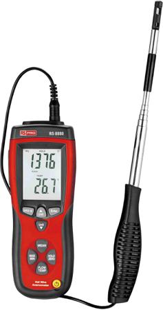 193-8699 RS PRO DT-8880 Anemometer, 25m/s Max, Measures Air Flow, Air Velocity, Temperature