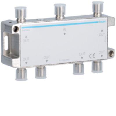TN206S Hager Coaxial RF Splitter, Frequency 5 → 2400MHz