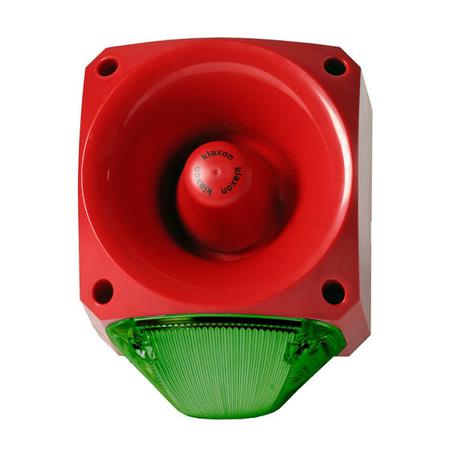 PNC-0225 Klaxon PNC Series Green Continuous lighting Beacon, 110 → 230 V, Fixed, LED Bulb, IP66