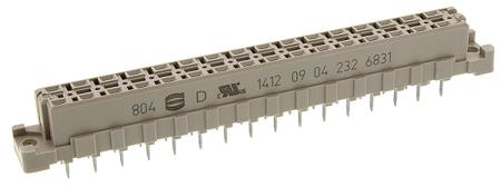 09042326831 HARTING 32 Way 5.08mm Pitch, Type D Class C2, 2 Row, Straight DIN 41612 Connector, Socket
