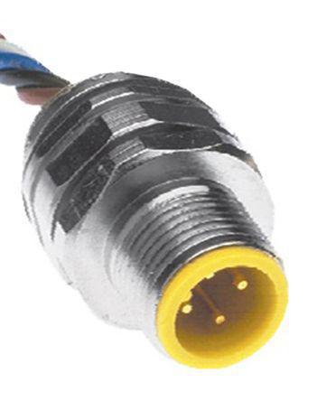 FSD-4-4-0-5 Turck FSD Series, 4 Pole Panel Mount Connector Socket, IP68, Male Contacts, Threaded Mating