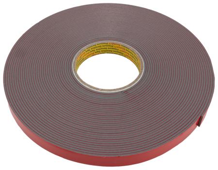 7000033143 3M 4991, 700003 Grey Foam Tape, 19mm x 16.5m, 2.3mm Thick