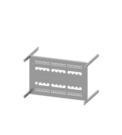 8PQ6000-8BA35 Siemens Grey 4 Gang Mounting Plate Sheet Steel Mounting Plate