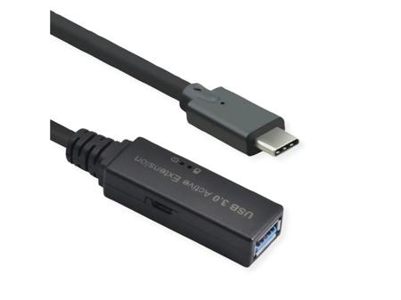 12-04-1065-10 Roline USB 3.2, Male USB C to Female USB A, 5m