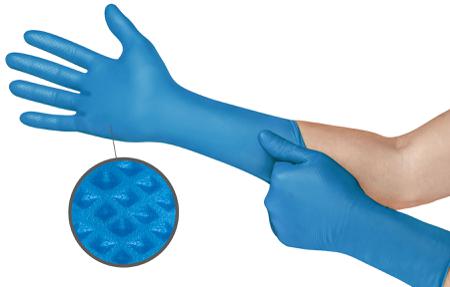 93283120 Ansell MicroFlex 93-283 Blue Nitrile Extra Grip Work Gloves, Size 11.5-12 XXXL