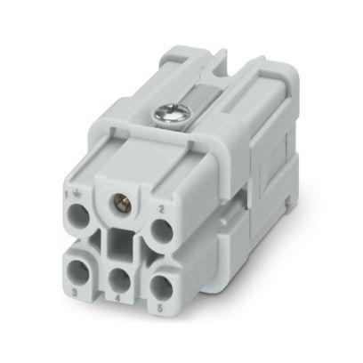 1013948 Phoenix Contact Heavy Duty Power Connector Insert, 16A, Socket, HC-Q Series, 5 Contacts
