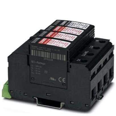 2910374 Phoenix Contact, VAL-US-277/40/3+1-FM Surge Protection Device 480 V ac Maximum Voltage Rating Surge Protector
