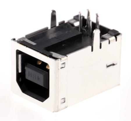 67068-8011 Molex Right Angle, Through Hole, Socket- Single Port Type B USB Connector