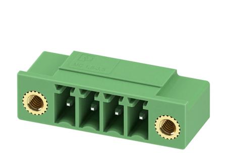 1817631 Phoenix Contact, 3.5mm Pitch, MC 1.5/ 4-GF-3.5-LR, 4 Way, Right Angle, Pluggable Terminal Block, Header, Through Hole,