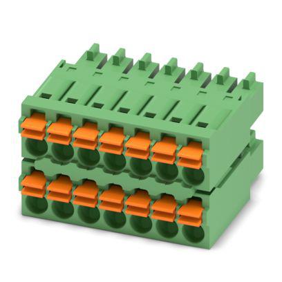 1738856 Phoenix Contact FMCD Series PCB Connector, 14-Contact, 3.5mm Pitch, 1-Row, Push In Spring Termination