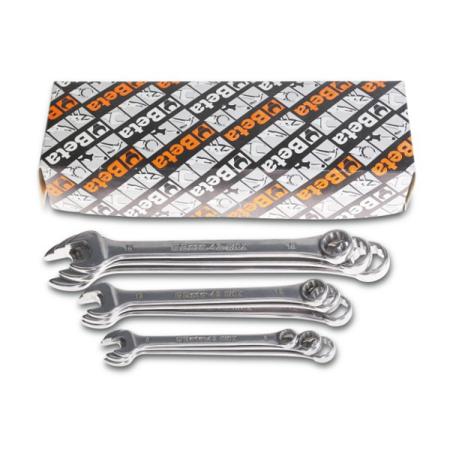 42INOX-AS/S9 BETA 42INOX Series 9-Piece Combination Spanner Set, 1/4 → 3/4 in, Stainless Steel
