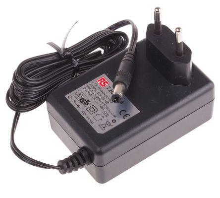 ECP-30-18E RS Pro Plug In Power Supply 18V dc, 1.66A Level V 1 Output, 2.1 x 5.5 x 9.5 mm Centre Positive