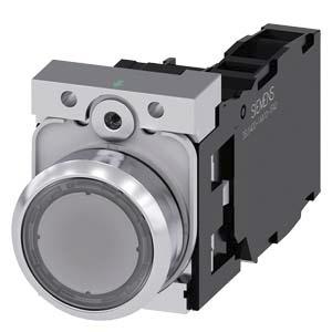 3SU1152-0AB70-1FA0 Siemens 3SU1 Series Illuminated Push Button, Panel Mount, 22mm Cutout, SPDT