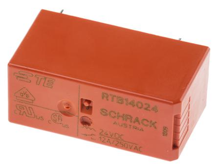 RT214730 TE Connectivity SPNO PCB Mount Non-Latching Relay, 230V ac Coil