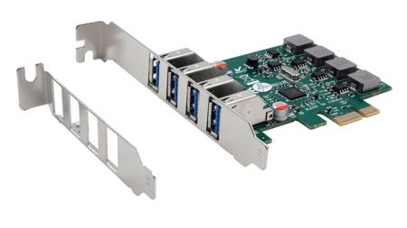 EX-11044 Exsys 4 Port PCIe USB Serial Card