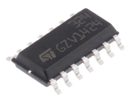LM324DT  STMicroelectronics, Operational Amplifier, 1.3 MHz, 14-Pin 30 V SOIC