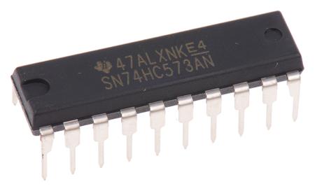 SN74HC573AN Texas Instruments  8bit-Bit Latch, Transparent D Type, 3 State, 20-Pin PDIP