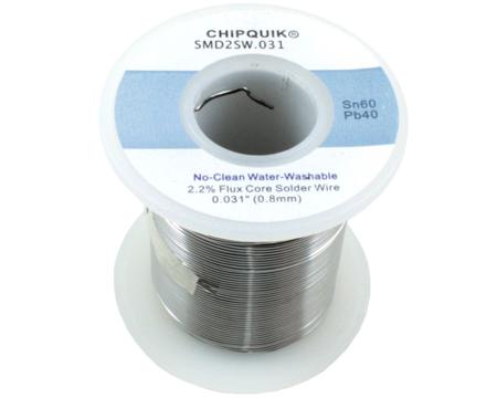 SMD2SW.031 8OZ CHIPQUIK Wire, 0.8mm Solder, 183-188°C Melting Point