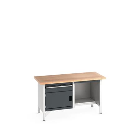 41002037-19V Bott 1 Door, 1 Drawer Sheet Steel Floor Standing Storage Cabinet, 1500 X 750 X 840mm