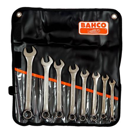 111Z-8T Bahco 8 Pieces Vanadium Steel Imperial Combination Spanner Set