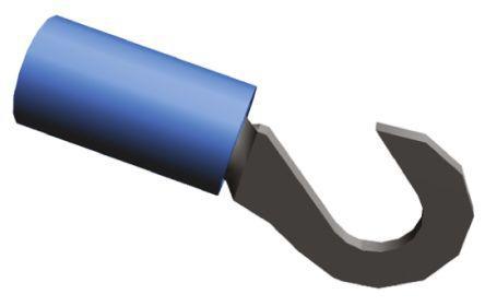 320306 TE Connectivity PIDG Series Tin Plated Crimp Ring Terminal, M4 Stud Size, 1.5mm² to 2.5mm², 16AWG to 14AWG, Blue
