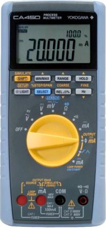 CA450-TE Yokogawa CA450/TE Handheld LCD Digital Multimeter, True RMS, 100mA dc Max, 1000V ac Max