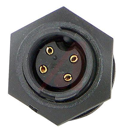 EN3P4FX Switchcraft EN3 Series, 4 Pole Panel Mount Connector Plug, IP16, IP18, IP66, IP68, Female Contacts, Bayonet Mating