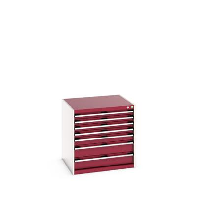 40028100-24V Bott 7 Cabinet, Steel, 800mm x 750mm x 800mm, Red