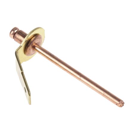 PMC 46/01 POP Copper Coated, Plain Steel Earth Tab Rivet, 5.3mm