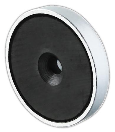 E878 Eclipse Pot Magnet 40mm Hole Ferrite, 9kg Pull