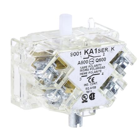 9001KA1 Schneider Electric Harmony 9001K Series Contact Block, 250V, 1CO