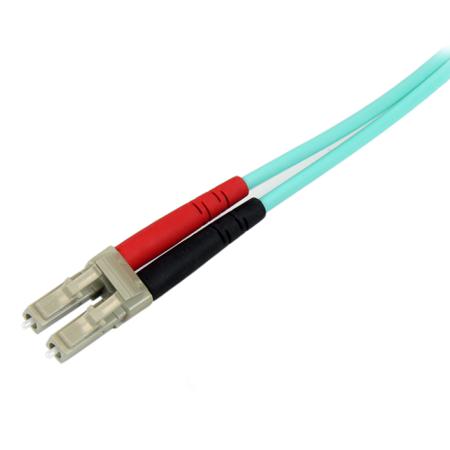 A50FBLCSC1 StarTech.com LC to SC Duplex Duplex OM3 Fibre Optic Cable, 3mm, Light Blue, 1m