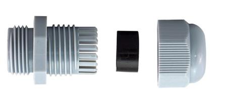 210-1351 RS PRO Grey Nylon Cable Gland, PG11 Thread, 5mm min., 10mm max., IP68