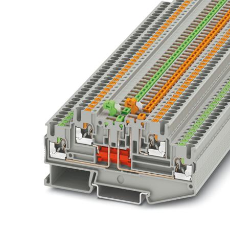 3210258 Phoenix Contact  CLIPLINE PTT Series Grey, 2.5mm², 2-Level, Push In Termination