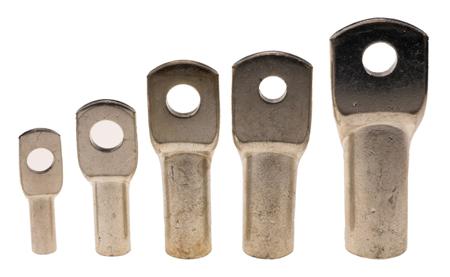 434-556 RS PRO Uninsulated Tubular Ring Terminal, Brown