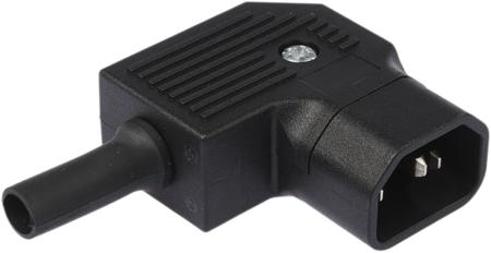 PX0686/SE Bulgin C14 Right Angle Cable Mount IEC Connector Male, 10A, 250 V