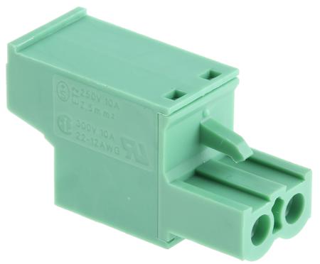 1777280 Phoenix Contact, 5.08mm Pitch, FRONT-MSTB 2.5/ 2-ST-5.08, 2 Way, , Pluggable Terminal Block, Plug, Cable Mount, Screw